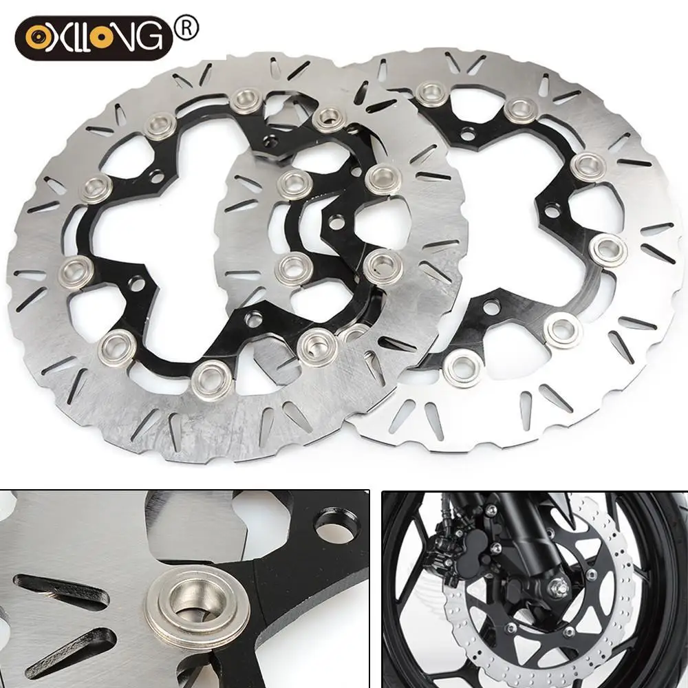 

Front Floating Disc Brake Rotor Brake Pad Disc Rotors For SUZUKI GSX1300R HAYABUSA K8 K9 K10 2008 2009 2010 2011 2012 2013