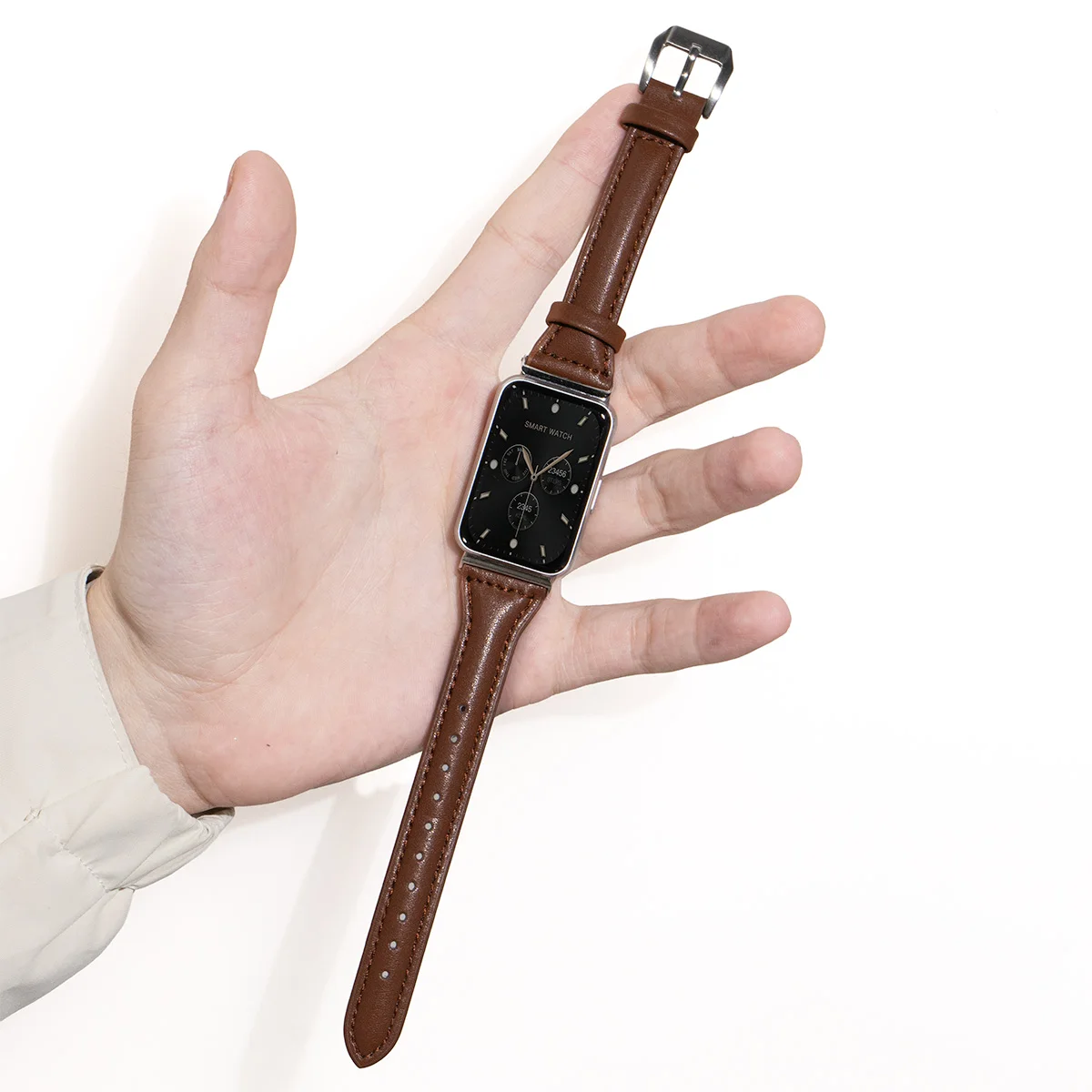 Elegant Slim Leather Strap for Women - Premium Replacement Bracelet for Samsung Watch Fit 3