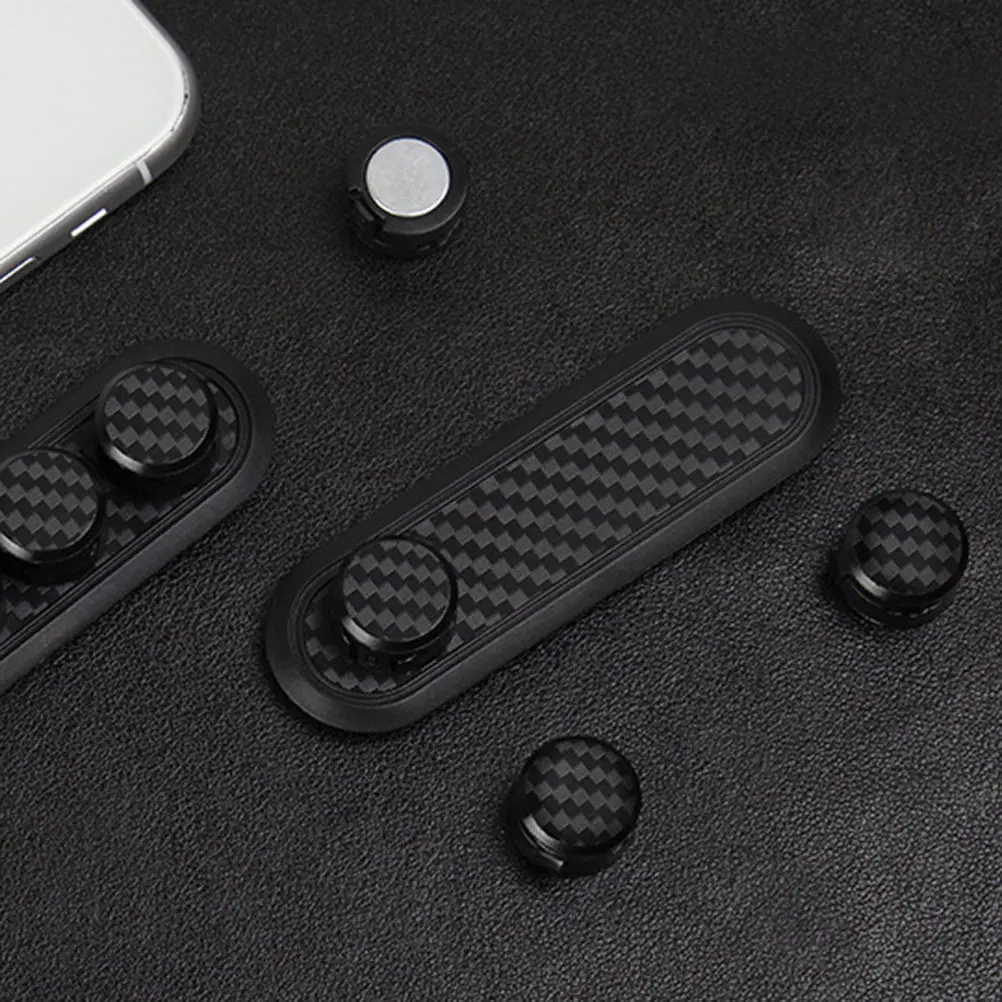 탄소 섬유 질감의 마그네틱 케이블 정리 클립, 강력한 접착력의 USB 충전 케이블 관리용 케이블 홀더