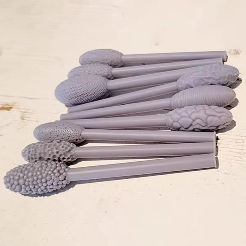 Polymer Clay Cutter Acrylic Clay Guides Rubber Scraper Tool 9 Piece Crafting Clay Diy Texture Tool Set Clay Art Texture Tool Set Embossed Latticework