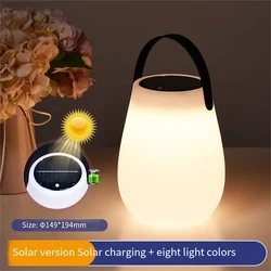 Solar LED Desk Lamp, Hand Lamp Inductive USB Charging, Handle Outdoor Atmosphere Camping Light