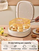 1400W Multifunction Electric Baking Pan Double Disc Heating Hanging Pancake Machine Pie Pizza Bak Pan 3 Gear Adjust Grill Machin 2
