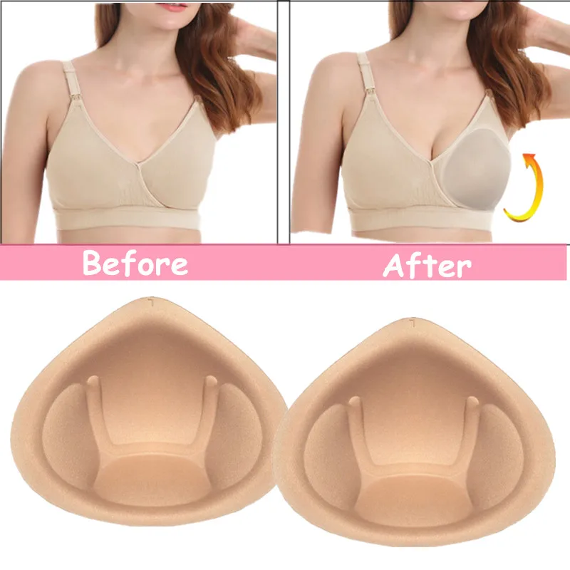 1 par esponja formas de mama peitos falsos enhancer bra inserções de  preenchimento para crossdresser cosplay maiôs feminino tamanho grande  beleza amor