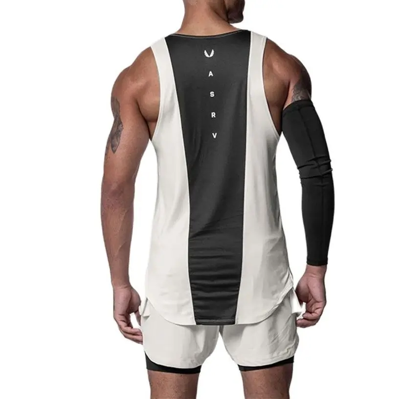 

Men's Casual Tank Tops Summer Bodybuilding Sleeveless Vest Round Collar Fashion Male Tees Workout Vest Factory Outlet