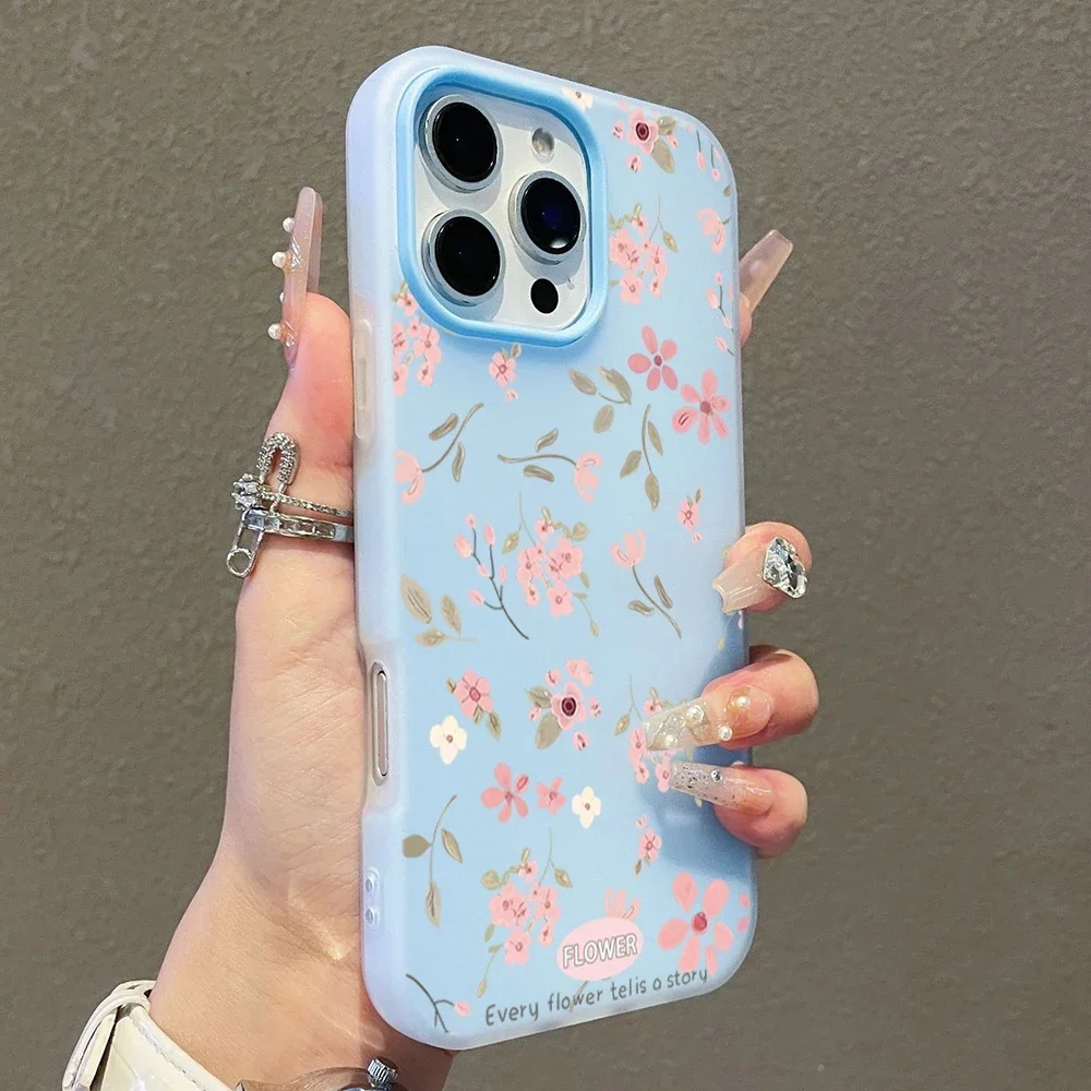 Charming Pink Floral Pattern Phone Case Cover
