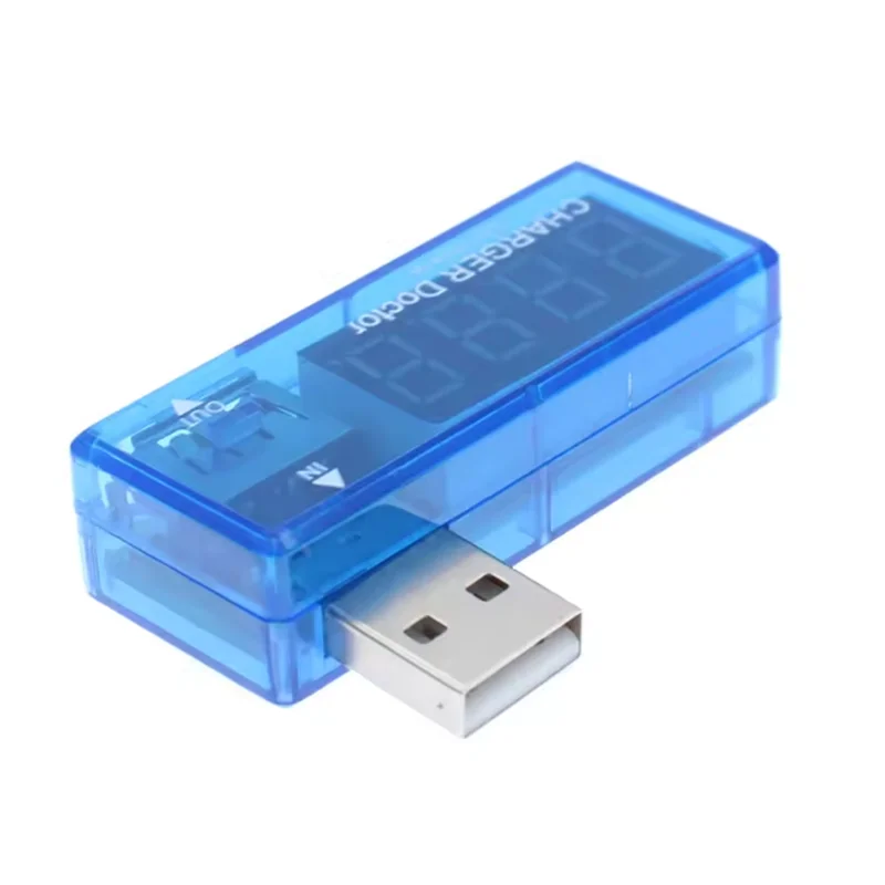 디지털 USB 모바일 전원 충전 전류 전압 테스터 미터 미니 USB 충전기 진단기 전압계 전류계 투명 디자인