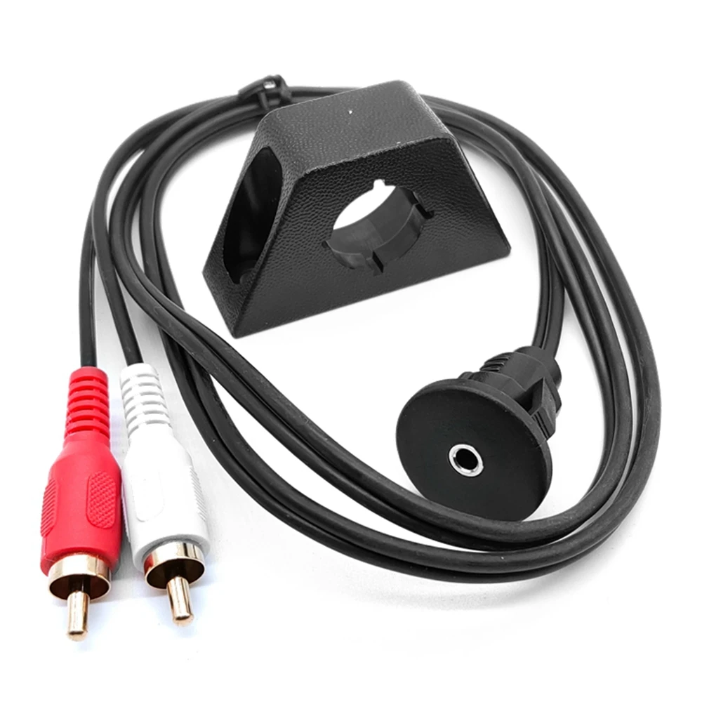 

MP3 AUX input flush mount 2RCA phono to female 3.5mm jack extension cable 1m 2M