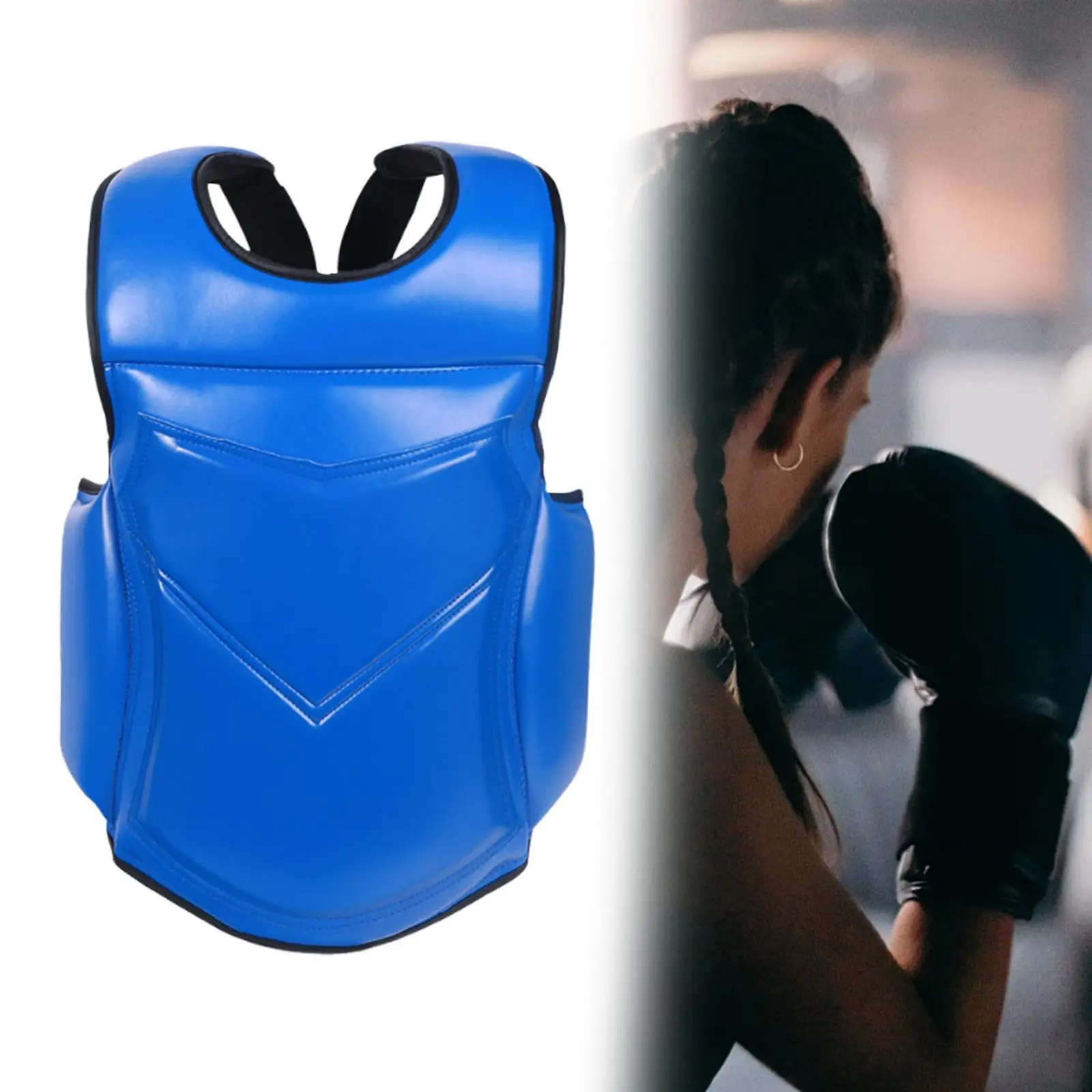 Karate Chest Guard Elastic Boxing Body Protector for Fitness Sanda Muay Thai