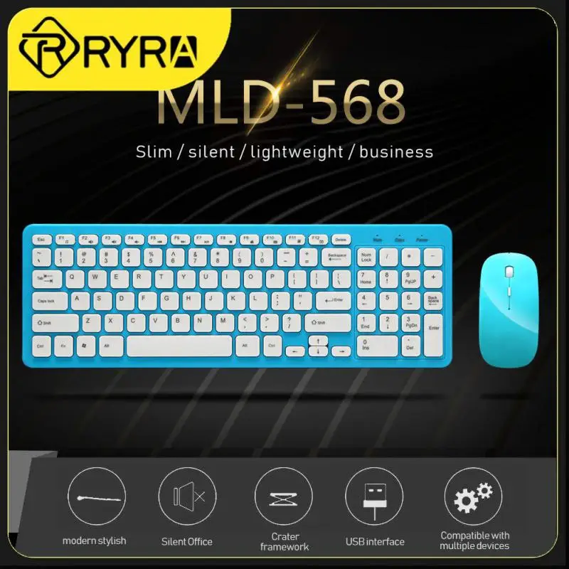 Set Tastiera E Mouse Wireless Set Tastiera E Mouse Wireless Ultrasottili Silenziosi Universali Per Pc Portatile