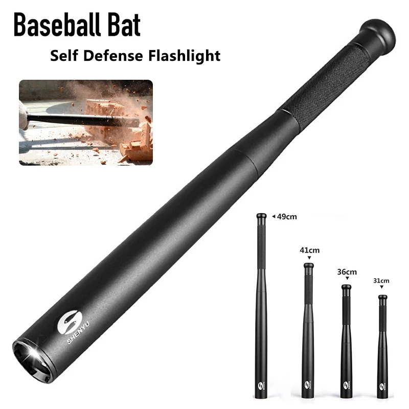 Baseball Bat Self Defense Flashlight Waterproof Super Bright Aluminium Alloy Torch For Emergency Outdoor Lighting led flashlight led torch light