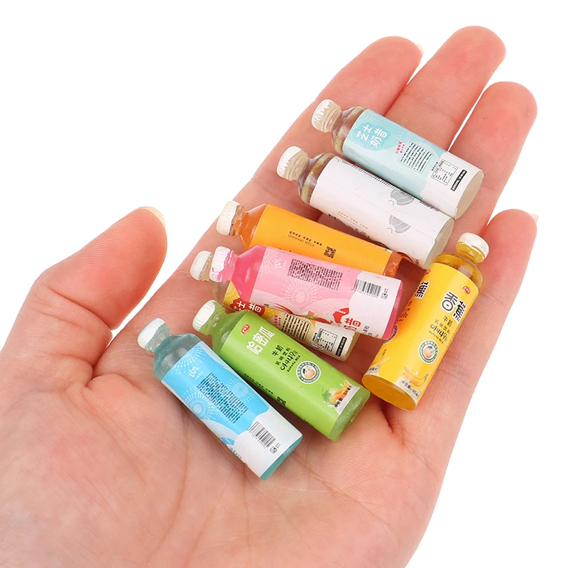 

5PCS 1:12 Dollhouse Simulation Miniature Cheese Shake Drink Bottle Model Kitchen Food Accessories For Doll House Decor Kids Toys