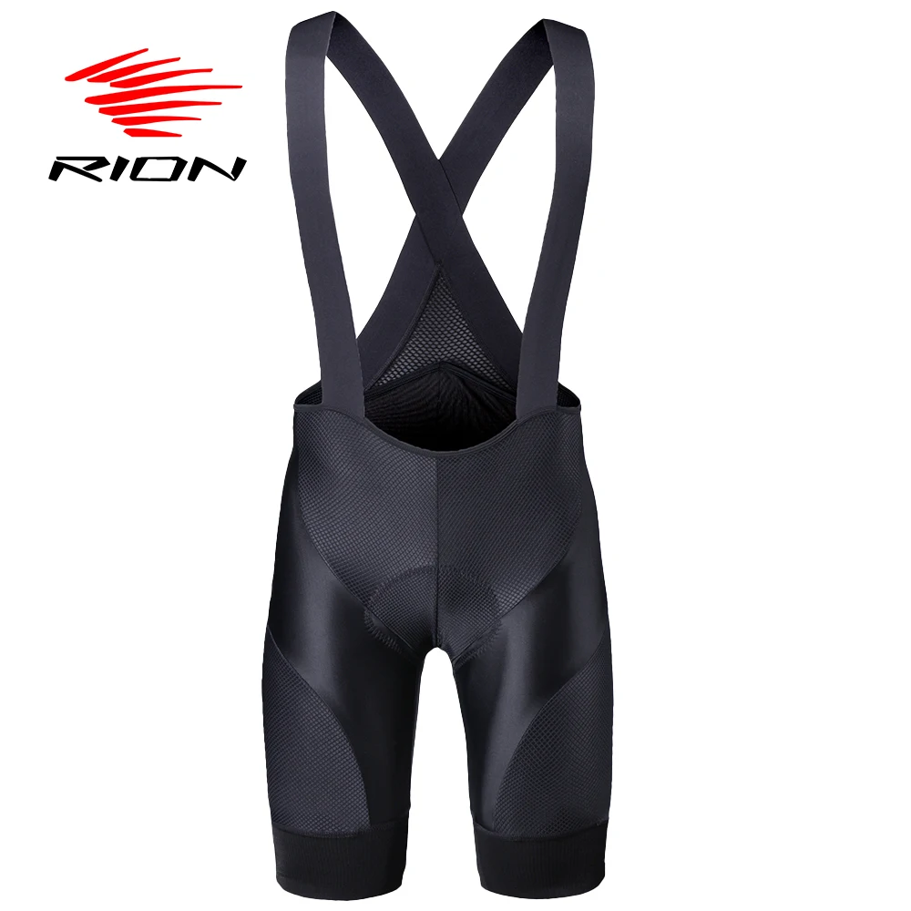 RION Men Cycling Shorts Mountain Bike MTB Bib Tights Bicycle Clothing 3D Padded Pockets Reflective Medium Distance Sports Wear cycling bib shorts cycling shorts