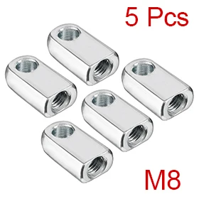 Gas Spring End Fitting 5pcs Gas Spring End Fitting M8 Female Thread 8mm Hole Dia A3 Steel Gas Spring Strut Joint Connector End Fitting Power Tool