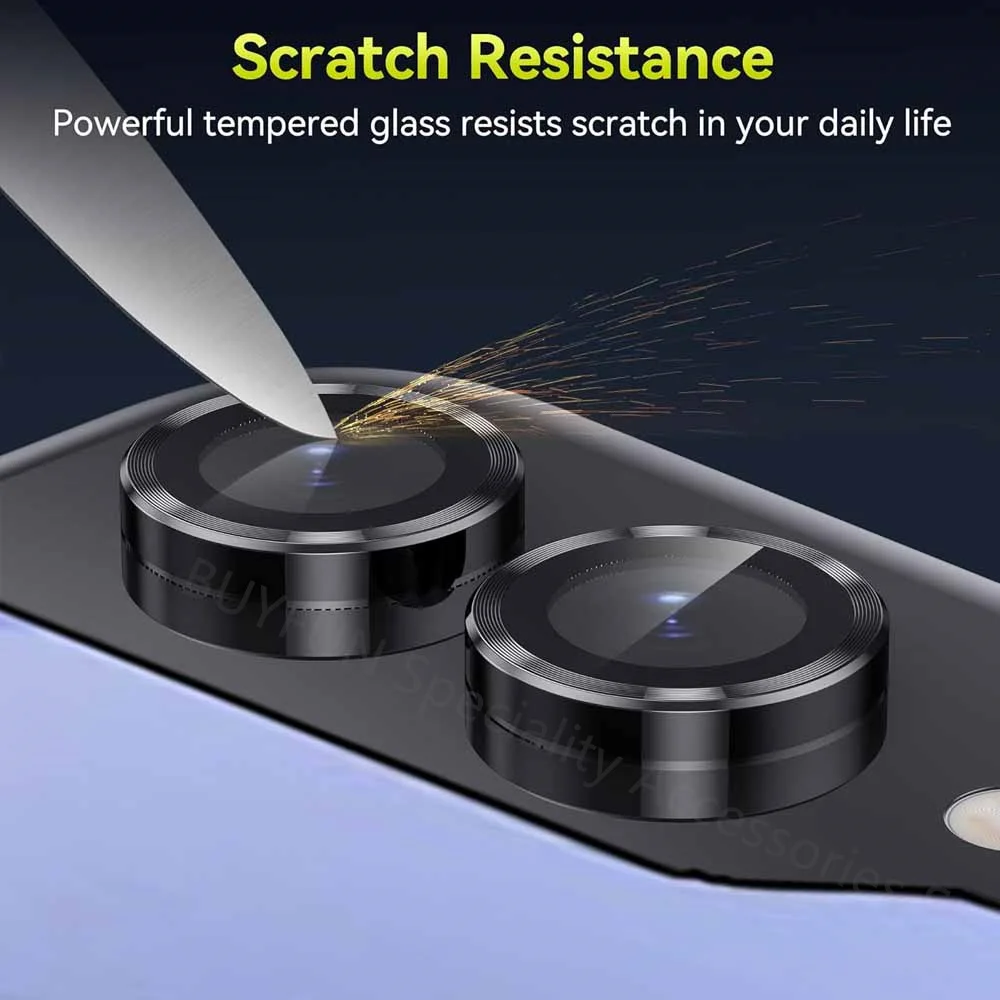 Samsung Galaxy Z Flip6 Metal Ring Camera Lens Protector Case For Z Flip ZFlip6 5G Lens Protective Glass Cap camera lens protector case camera protector case camera lens case