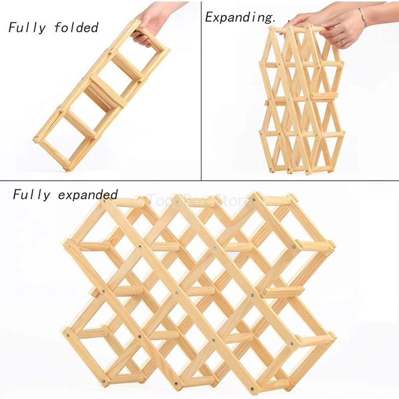 Foldable Wooden Wine Rack 7 | Foldable Wooden Wine Rack 6