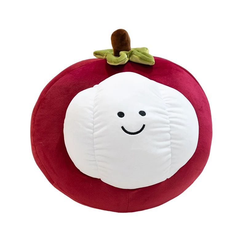 창의적이고 재미있는 부드러운 망고스틴 과일 야채 플러시 장난감, 진정시키는 봉제인형, 부드러운 장 장난감