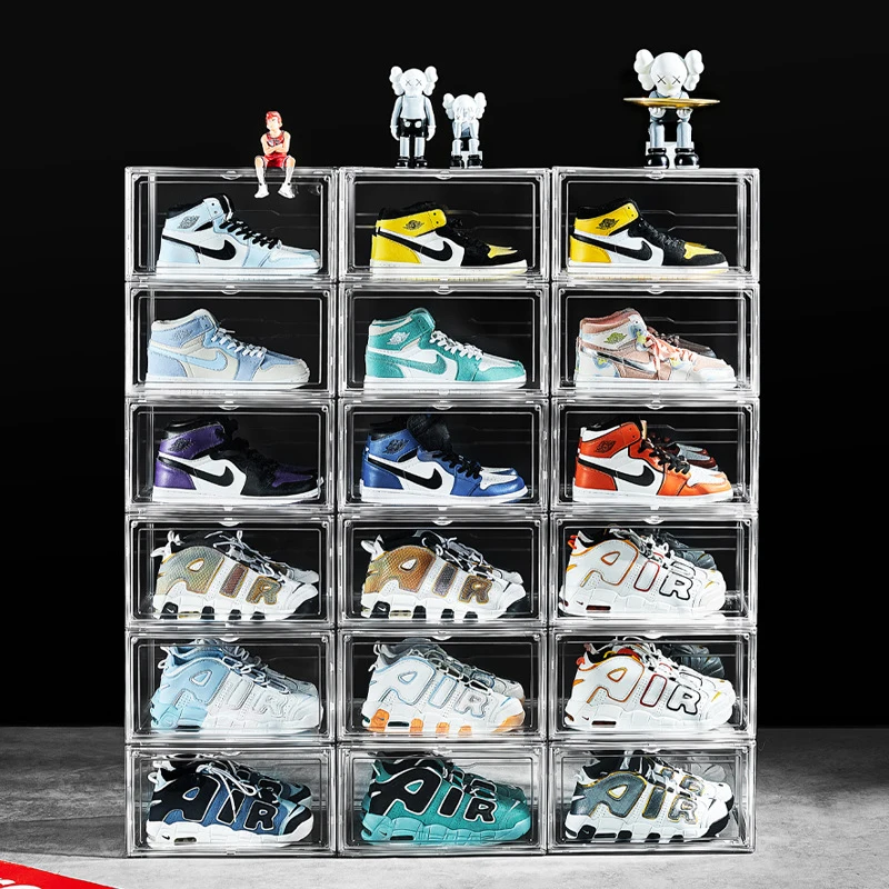 Boîte à chaussures en PP de haute qualité 1 unité, boîtes en plastique  transparentes boîte à tiroir, empilable, organisateur de rangement de  chaussures - AliExpress