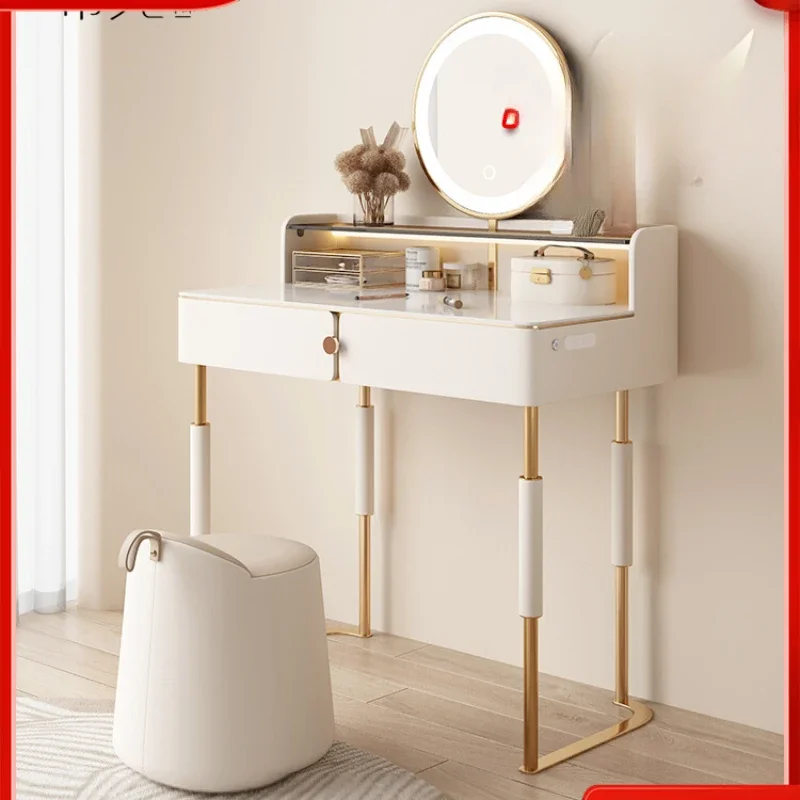 

Dressing table small cream style designer modern minimalist glass small size bay window 5080cm bedroom makeup table