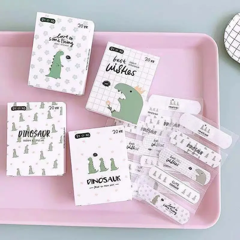 20pcs Cute Cartoon Patterned Curved Patch Wound Strips Dressing Adhesive Plaster Bandages Band Aid for Children Banditas