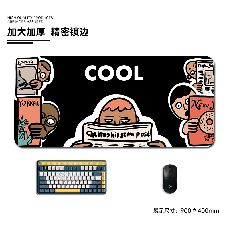 레트로 일러스트레이션 스타일 마우스 패드 게임용 키보드 패드, 게이머 프로그래머 사무실 또는 가정용 핸드헬드 오버사이즈 손목 패드