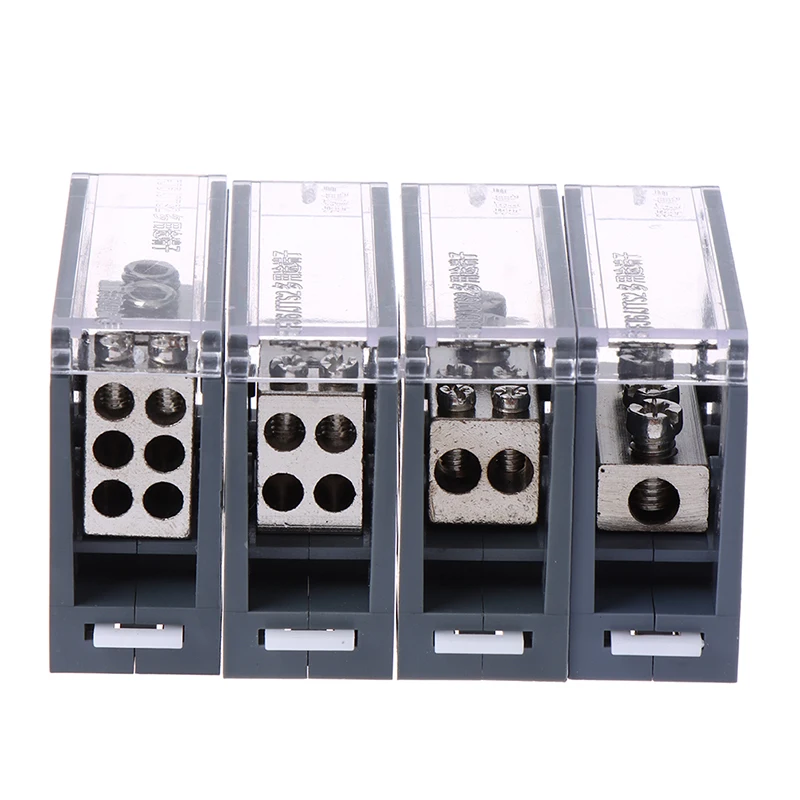 1PCS 1 in 1/2/4/6 Out 150A Din Rail Terminal Block Distribution Box One in Multiple Out Power Junction Box for Circuit Breaker din rail terminal block,external mounting box