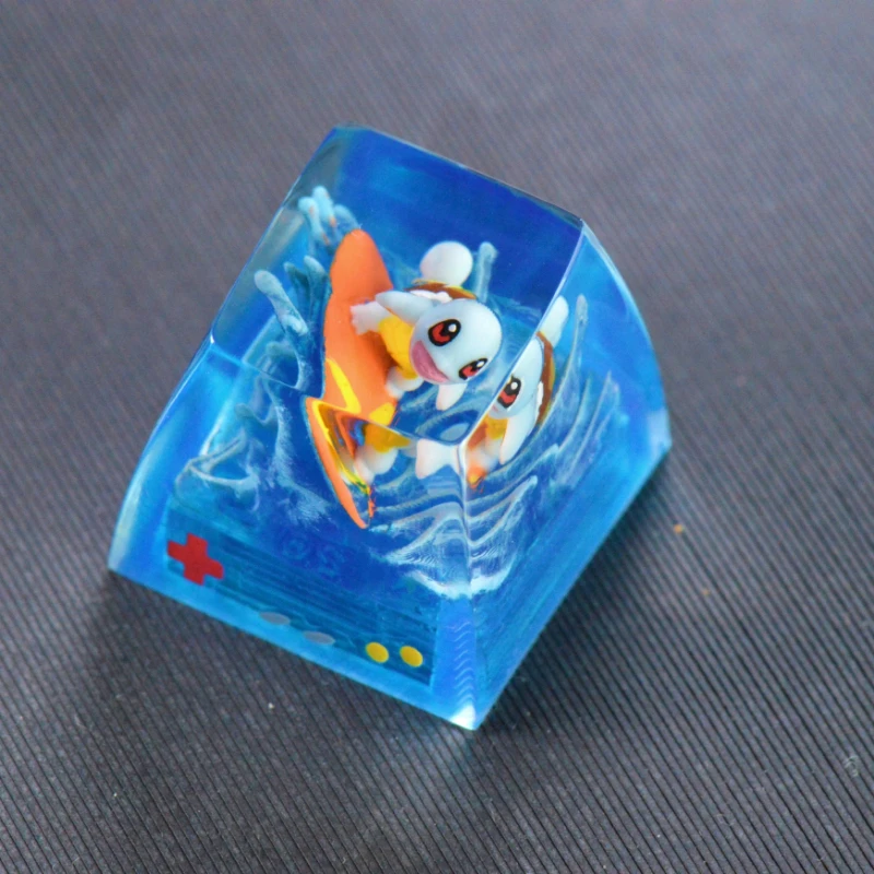 Cute Anime Keycaps Shape of A Ghost Custom Keycaps Kawaii Resin Translucent Key Caps Artisan Point Keycaps for Gamer Keyboard