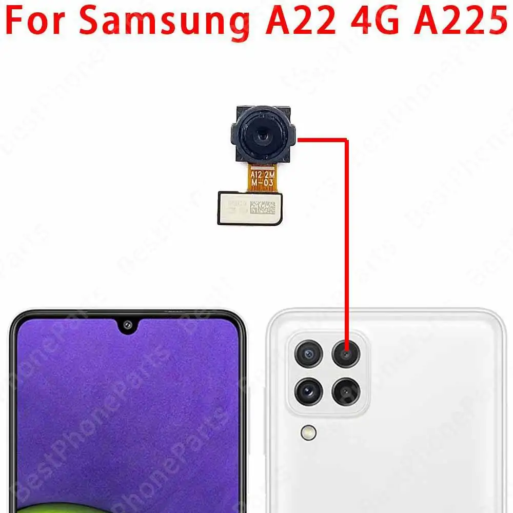 삼성 갤럭시 A22 4G 5G A225 A226 후면 후면 카메라 모듈 교체 예비 부품 용 카메라