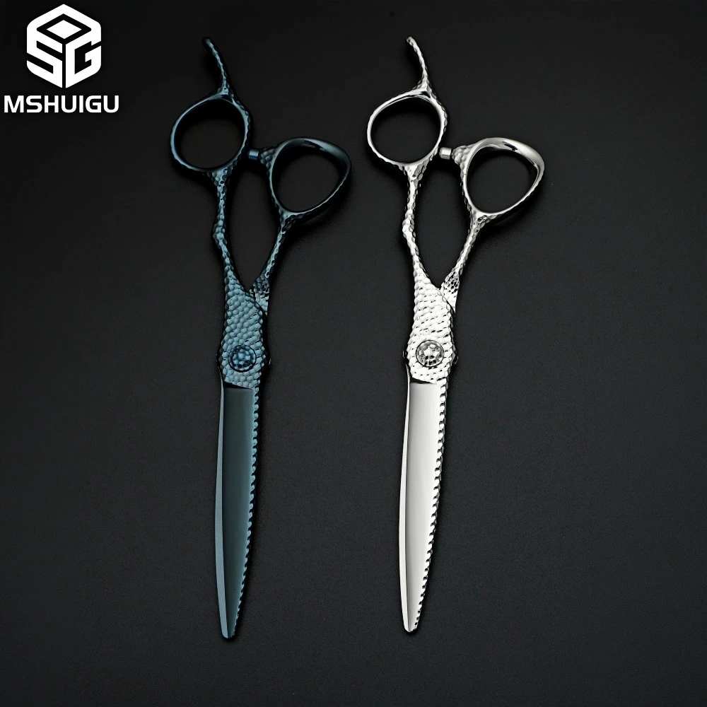 MSHUIGU 6,3-Zoll Professionelle Friseurschere Japan VG10 High-End Salon Haarschnitt Werkzeug mit Metall Schalldämpfer Friseurausrüstung – Detail 21