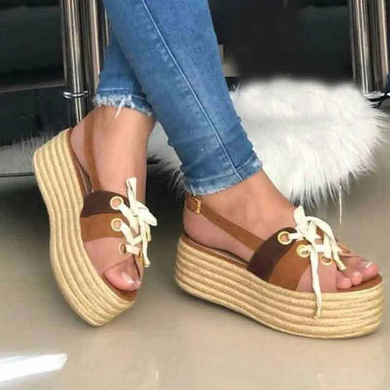

Female Shoes Ladies' Slippers Low 2024 Rome Hoof Heels Slides Fabric Rubber PU Female Shoes Low Ladies' Slippers 2024 Rubber Rom