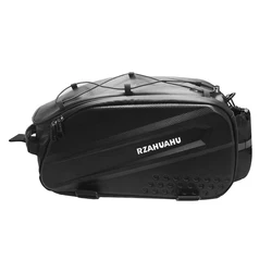 Waterproof Foldable Bicycle Rear Seat Bag with Large Capacity and Pannier Design (Black)
