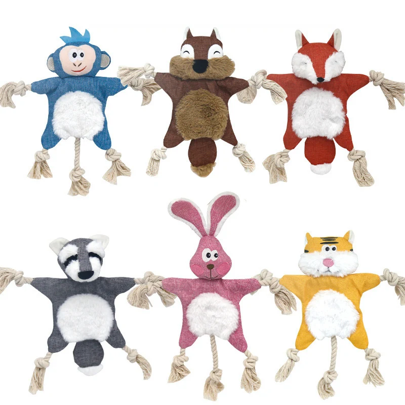 Plush Animals Shape Dog Chew Toy For Small Medium Dogs Pets Accessories