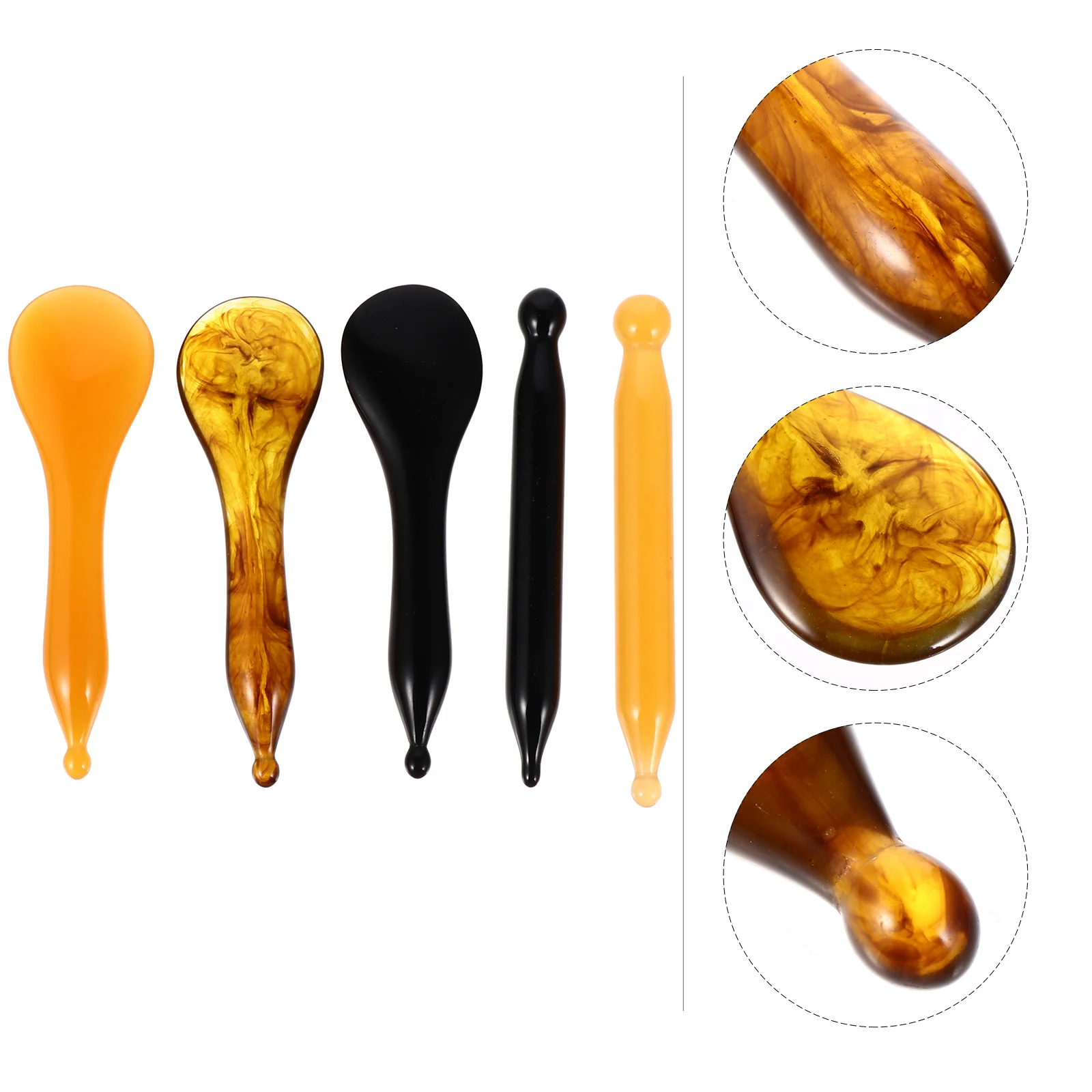 

5pcs Resin Scrapping Tools Multi-function Facial Scrapping Bars Massage Bars
