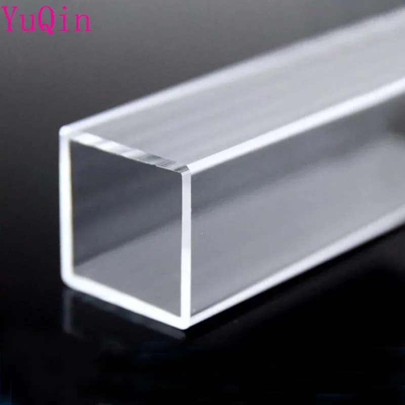 Best Acrylics Clear Square Acrylic Tube – 1.25" OD X 1" ID, 24" Long, Made In USA