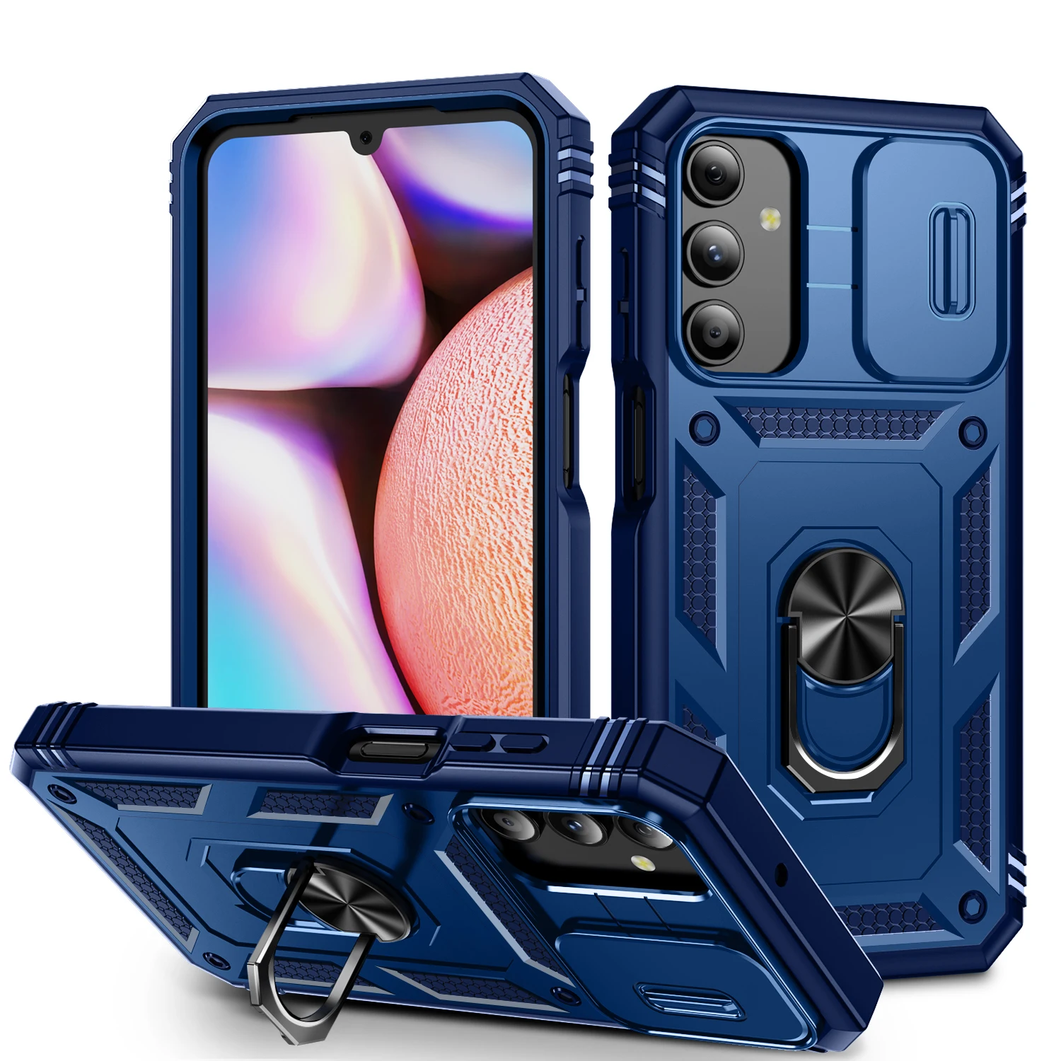 Ultimate 360° Protection Armor Phone Case with Car Magnet Ring Stand
