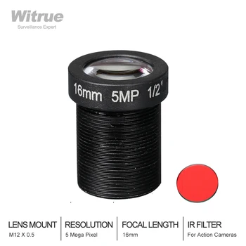 5 메가 픽셀 액션 카메라 렌즈 16mm M12 IR 필터 EKEN SJCAM Xiaomi Yi Gopro Hero 스포츠 카메라 용 1/2 인치 장거리 뷰