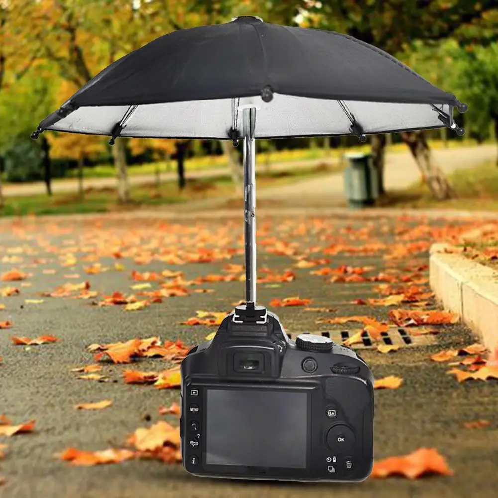 컴팩트 실용적인 카메라 차양 비오는 홀더, 경량 DSLR 카메라 우산 회전 가능