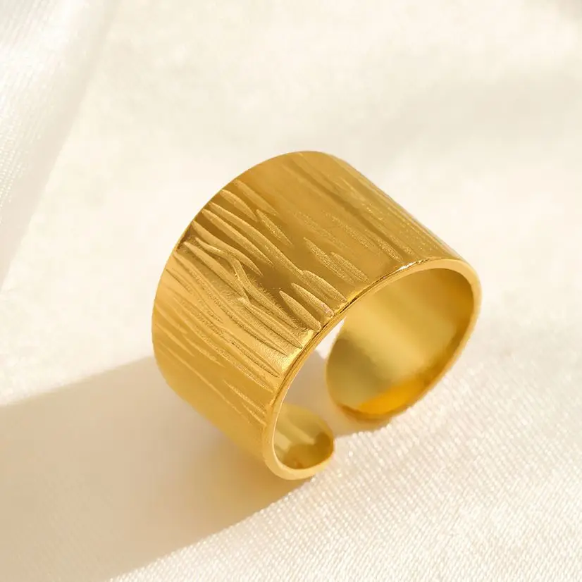 Gold Color Stainless Steel Rings Jewelry Accessories For Women Men