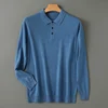 Men's Merino Wool Sweater Polo Collar Pullover Autumn Winter New Cashmere Knitwear Casual Loose Men's Shirts Tops Warm Soft 1