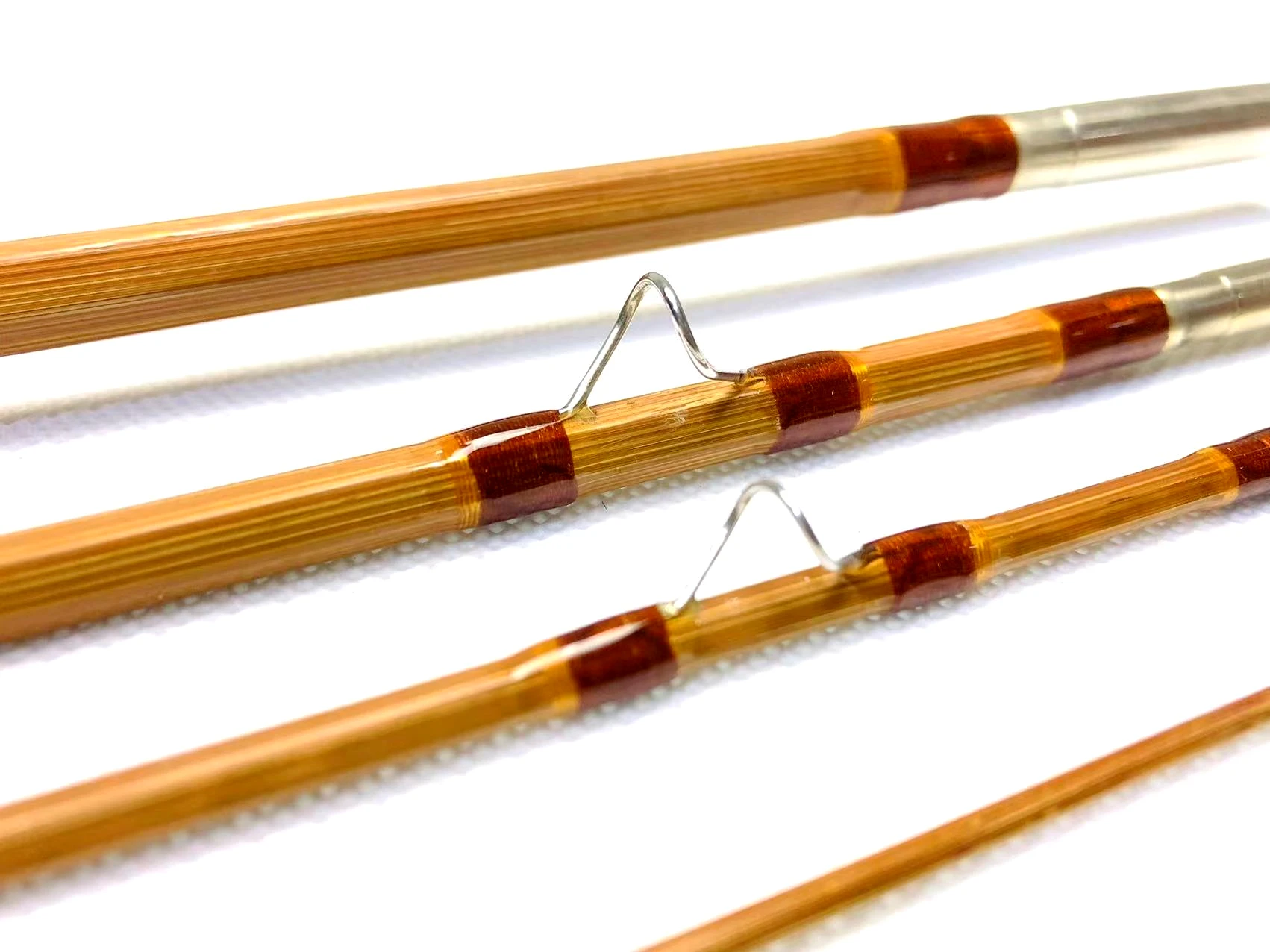 レトロ❗️竹　渓流&谷釣り竿 Zhuslines-竹フライ釣り竿、トップグレード、ヴィンテージ手工芸