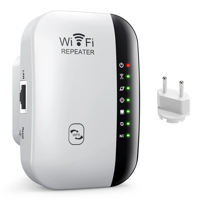 Standard Ue 7-Led Muffin/Ripetitore Wifi 4 Antenne Router Network Extender Amplificatore Wireless Signal Booster 300M