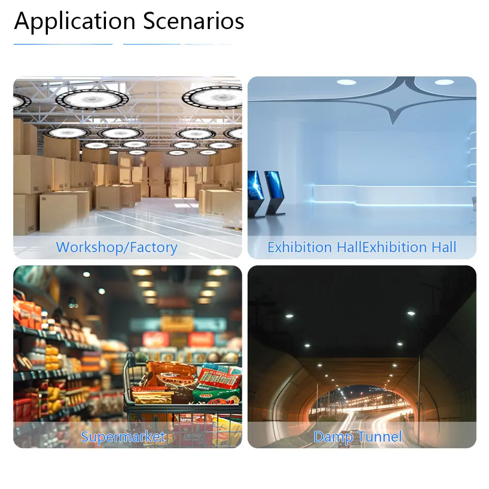High Bay Light UFO Super Bright AC220V 50W 100W 150W 200W 300W Waterproof Commercial Industrial Garage Workshop Garage Lamps garage lights,high bay lights