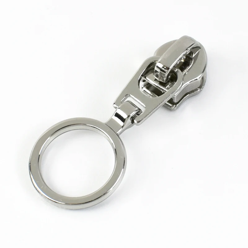 Silver Nylon Zipper Puller Repair Kit – Versatile Hardware Accessories for Jackets, Pockets, and Handbags