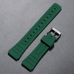 Enhanced Silicone Sport Watch Strap - Waterproof, Soft, and Durable Replacement Wristband - 18mm (Green)