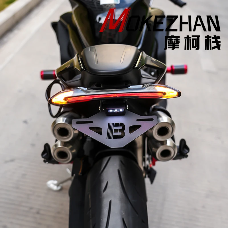 CF 750SR-S 750SS 750 SR SRS SR-S용 통합형 테일 라이트 및 번호판 브래킷 슬림 디자인 접이식 번호판 랙