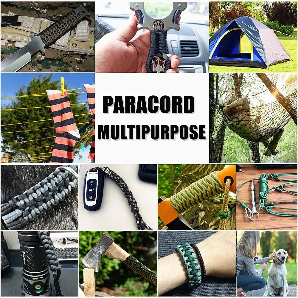 550 Military Paracord 7 Strand 4mm 50M Outdoor Survival Bracelet Belts DIY Tent Rope Camping Parachute Umbrella Cord Lanyard 6