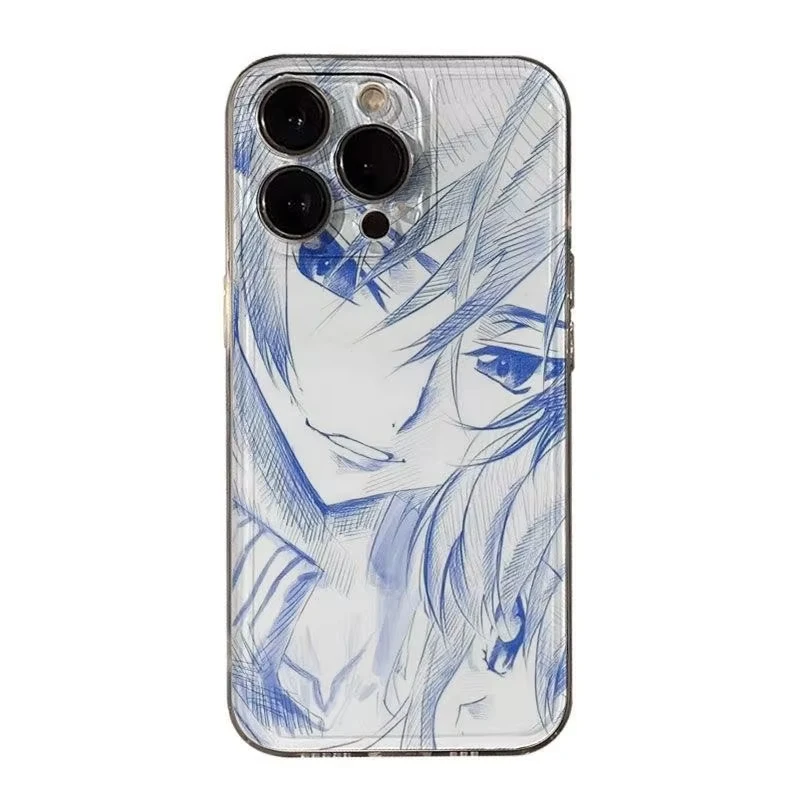 Stylish Couple Anime Comic Phone Case - Artistic Design Back Cover