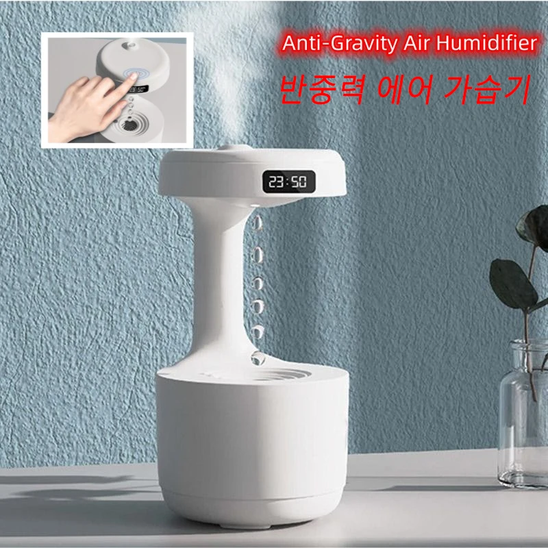 Humidificateur anti-gravité, gouttelettes d'eau à contre-courant, pression  retardée, anxiété, double mode d'humidification, mode sommeil profond ultra  silencieux, pour chambre (blanc) 