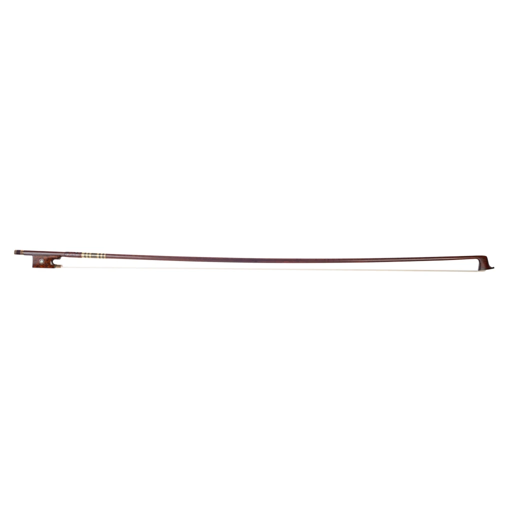Violin Bow 4/4 Pernambuco Violin Bow Round Stick Bow Snakewood Frog Paris Eye Inlay Snake Skin Grip White Mogolia Horsehair
