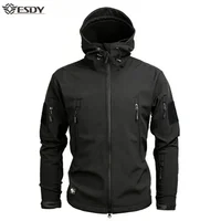 Shark Soft Shell Tactical Jacket Men Waterproof Warm Windbreaker US Clothing Winter Big Size Men Camouflage Jacket 1