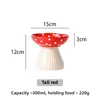 Mushroom Bowl Pet Cat Feeding Bowl Resin Home Decoration Outdoor Statues Crafts Ornaments Cat Water Feeding Neck Protection Bowl 6